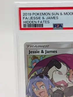 2019 Pokemon Hidden Fates Jessie & James #68 PSA 9 MINT Full Art Ultra Rare - Image 2