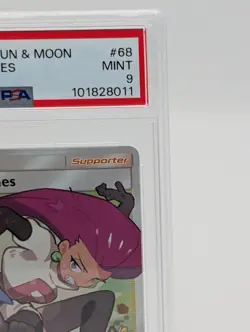 2019 Pokemon Hidden Fates Jessie & James #68 PSA 9 MINT Full Art Ultra Rare - Image 3