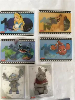 Disney 100 Trading Clear Card Japanese Bushiroad 2023 LOT OF 17 Stitch Tinkerbel - Image 2