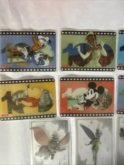 Disney 100 Trading Clear Card Japanese Bushiroad 2023 LOT OF 17 Stitch Tinkerbel - Image 3