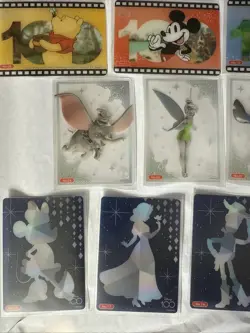 Disney 100 Trading Clear Card Japanese Bushiroad 2023 LOT OF 17 Stitch Tinkerbel - Image 4