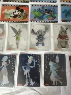Disney 100 Trading Clear Card Japanese Bushiroad 2023 LOT OF 17 Stitch Tinkerbel - Image 5
