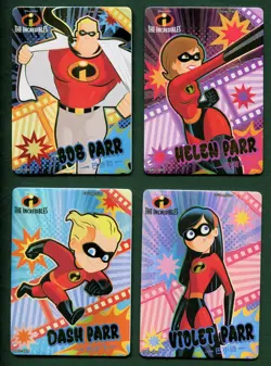 (7) 2023 The Incredibles Disney 100 Pixar 37th Anniversary Trading Card Lot - Image 1