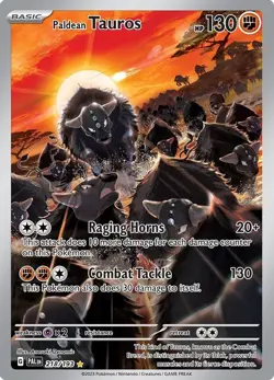 Paldean Tauros - 218/193 - Pokemon Paldea Evolved Illustration Rare Card NM - Image 1