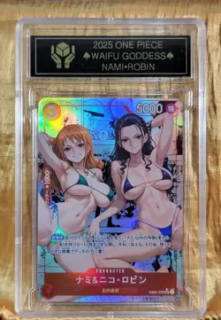 NAMI x NICO ROBIN Waifu Goddess Card CUSTOM MADE Black Label - Image 2