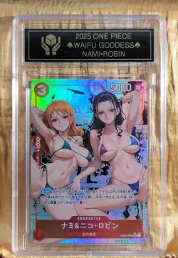 NAMI x NICO ROBIN Waifu Goddess Card CUSTOM MADE Black Label - Image 5
