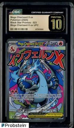2025 Pokemon MEP EN Black Star Promo UPC Mega Charizard X ex CGC 10 PRISTINE - Image 1
