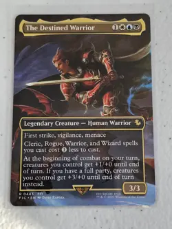 MTG The Destined Warrior (Borderless) Non-foil R 0443 Commander: Final Fantasy - Image 1