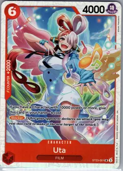 Uta ST23-001 Starter Deck 23: RED Shanks - One Piece Card Game - NM - Image 1