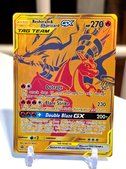 Pokemon Card Reshiram & Charizard GX SM247 Promo - Sun & Moon - Near Mint Holo - Image 1