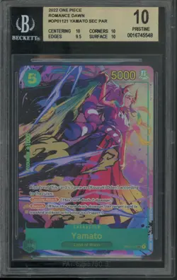 ONE PIECE Romance Dawn ENGLISH YAMATO Alt Art # OP01-121 SEC BGS 10 PRISTINE - Image 1