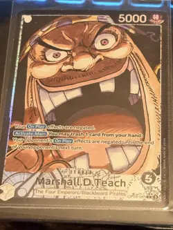 Marshall. D. Teach OP09-081 L Alt Art Emperors In The New World One Piece TCG NM - Image 1