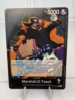Marshall.D.Teach OP09-081 Leader NM Emperors in the New World One Piece TCG ENG - Image 1