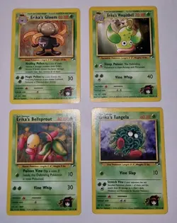 Pokemon TCG Gym Heroes (2000) Erika Bundle, 4 Cards - Image 1