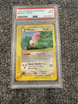 2003 Blissey Holo Rare #H6 PSA 9 EX-MT Aquapolis Vintage WOTC Pokemon TCG - Image 1