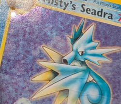 Pokemon Card - Misty's Seadra PRERELEASE Gym Heroes - Holo Rare 9/132 WOTC - Image 3