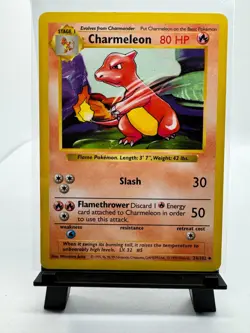 Charmeleon 24/102 Shadowless Base Set Pokemon Card 1999 WotC Vintage LP - Image 1