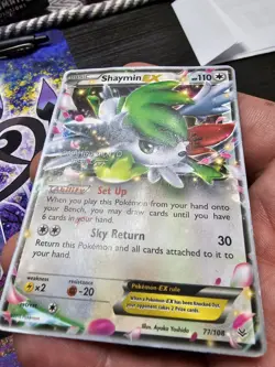 Pokemon Tcg Shaymin EX 77/108 XY Base WC 2016 Damaged - Image 2