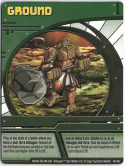 Bakugan GROUND Green Ability Card BA289-AB-SM-GBL 46/48c - Image 1