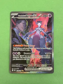 TEAM ROCKET'S MEWTWO EX 231/182 POKEMON TCG DESTINED RIVALS HOLO CARD NM SIR - Image 1