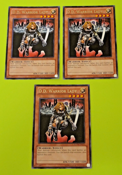 Yu-Gi-Oh D.D. Warrior Lady 3 card Plat set Rare LCYW-EN215 Nm - Image 1