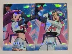 Pokemon Trainer Jessie and James Cracked Ice Holo Rocket Team Card Database Set - Image 1