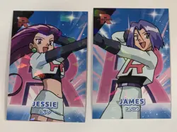 Pokemon Trainer Jessie and James Cracked Ice Holo Rocket Team Card Database Set - Image 2