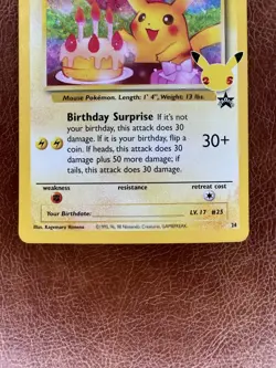 Pokemon TCG Birthday Pikachu #24 Celebrations 25th Anniversary Card Promo - Image 3
