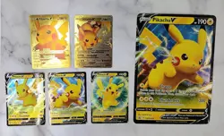 Pikachu V Gold Foil, SWSH Set Of 6 Pokemon Cards - Image 2