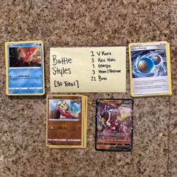 Battle Styles 30 Card Bulk Lot, Commons, Holos, NM/Mint - Image 1