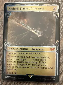 Anduril, Flame of the West, M 0687, NM Foil Showcase Scrolls MTG LotR Lord Rings - Image 1