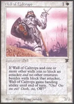 Light Play, English MTG Regular Wall of Caltrops Legends Magic the Gathering - Image 1