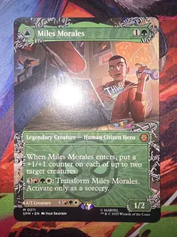 MTG - SPM - Miles Morales / Ultimate Spider-Man (Borderless) #211 - NM Regular - Image 1