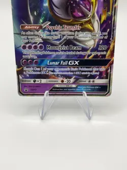 Pokemon Card Lunala GX SM17 Black Star Promo Half Art Holo Rare LP - Image 3