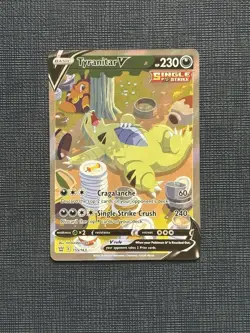 Pokemon Battle Styles TYRANITAR V Alternate Full Art #155/163 NM/Mint! - Image 1
