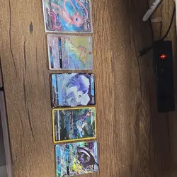 Pokemon TCG Holo Lot Mew V Mimikyu GX Alolan Vulpix V Vaporeon Tapu Fini GX - Image 1