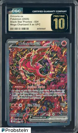 2025 Pokemon MEP EN Black Star Promos Mega Charizard UPC Oricorio ex CGC 10 - Image 1