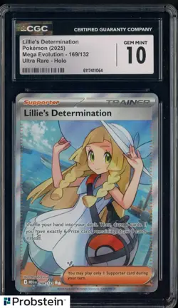 2025 Pokemon MEG EN Ultra Rare #169 Lillie's Determination CGC 10 GEM MINT - Image 1