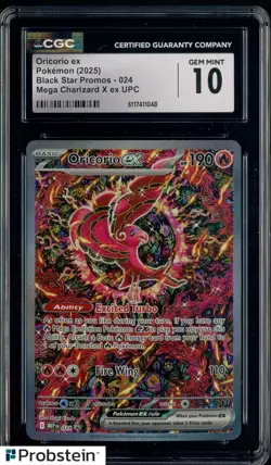 2025 Pokemon MEP EN Black Star Promos Mega Charizard UPC Oricorio ex CGC 10 - Image 1