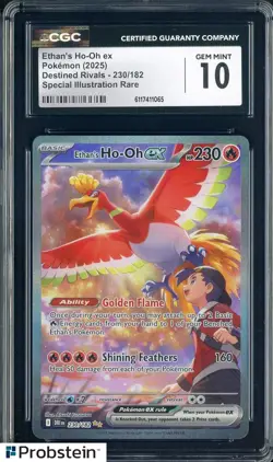 2025 Pokemon DRI EN Special Illustration Rare #230 Ethan's Ho-Oh ex CGC 10 - Image 1