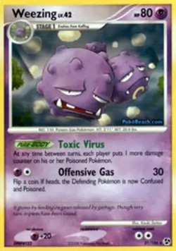 Weezing - 31/106 - Rare LP, English Pokemon Great Encounters - Image 1
