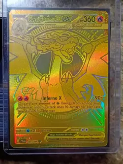 🔥 Mega Charizard X ex Gold 130/094 - Phantasmal Flames Pokemon TCG | Ultra Rare - Image 1