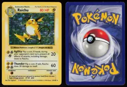 Raichu 14/102 Shadowless Holo Rare Base Set Pokemon - Image 3