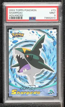 Sharpedo Topps Pokemon Advanced PSA 9 MINT 2003 - Image 1