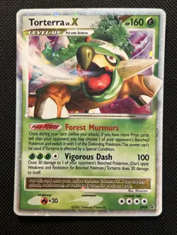 Pokemon Torterra LV.X (Black Star Promo) DP09 Diamond and Pearl English LP/MP - Image 1