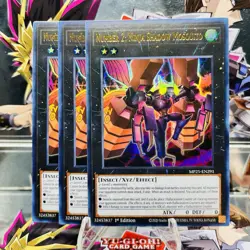 3x Yugioh Playset Number 2: Ninja Shadow Mosquito MP25-EN291 Ultra Rare NM - Image 1