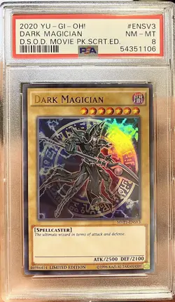 Yugioh PSA 8 NM-MT Dark Magician MVP1-ENSV3 Ultra Rare Dark Side Of Dimensions - Image 1
