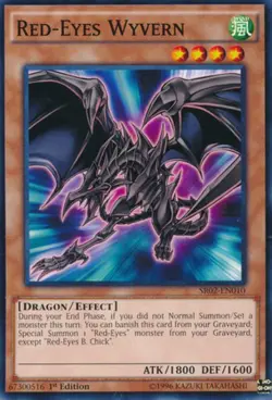 Red-Eyes Wyvern - SR02-EN010 - Common - 1st Edition x1 - Lightly Played - Image 1