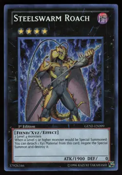 Steelswarm Roach GENF-EN099 Secret Rare Generation Force 1st Edition Yu-Gi-Oh - Image 1