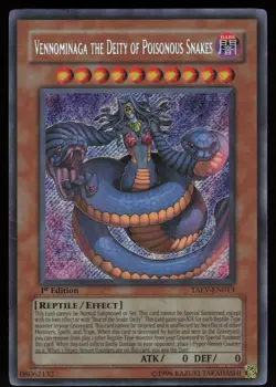 Vennominaga the Deity of Poisonous Snakes TAEV-EN013 Secret 1st Edition Yugioh - Image 1
